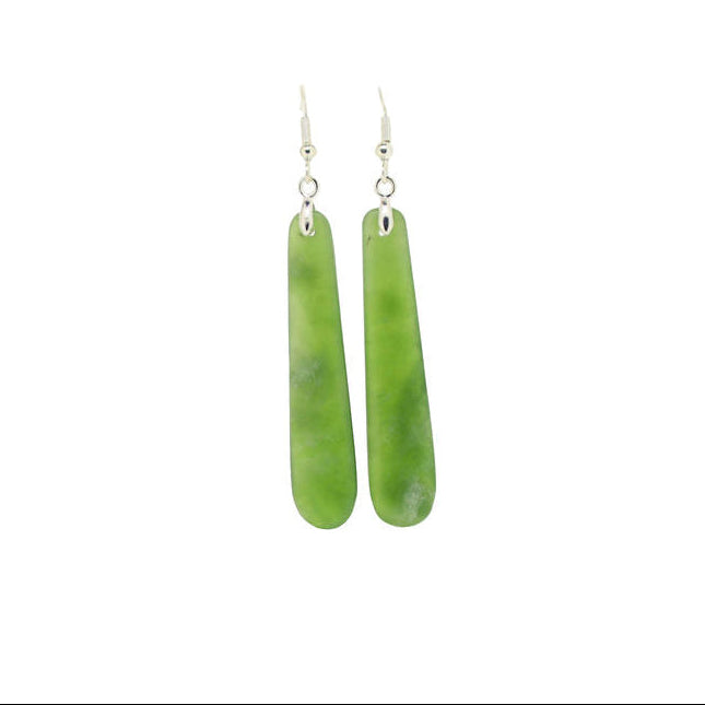 New Zealand Greenstone Drop Earrings 45-50mm