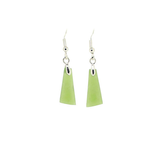 New Zealand Greenstone Drop Earrings 15mm