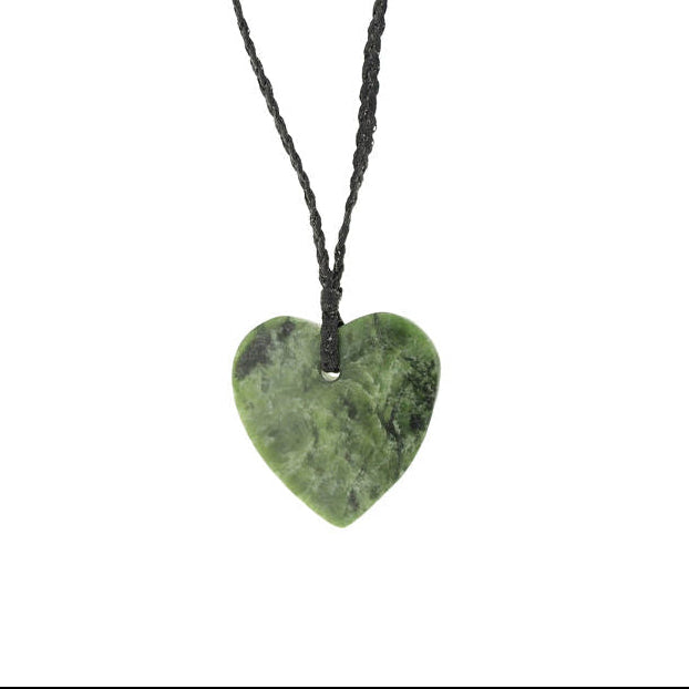 New Zealand Greenstone Small Manawa / Heart 35mm