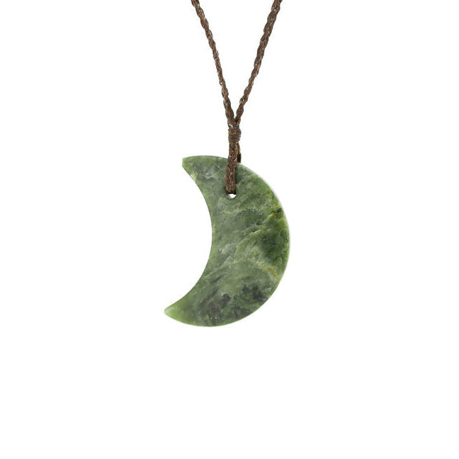 New Zealand Greenstone Crescent Moon 40-45mm