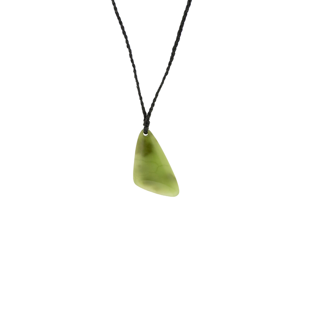 Jade Pendant - Angular Drop 35mm