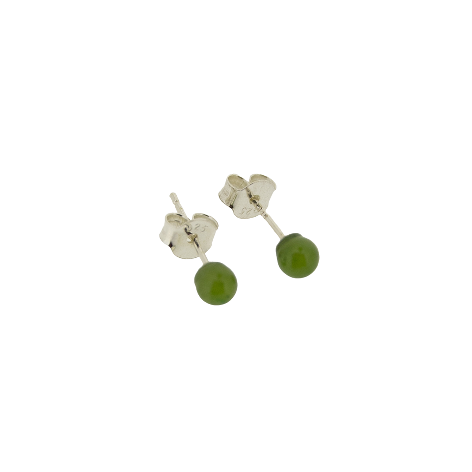 Jade Studs - Bead 4mm