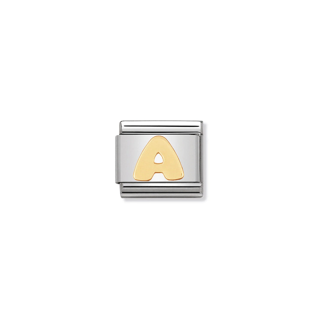 Nomination Classic Link 030101/01 Letter A in 18k Gold
