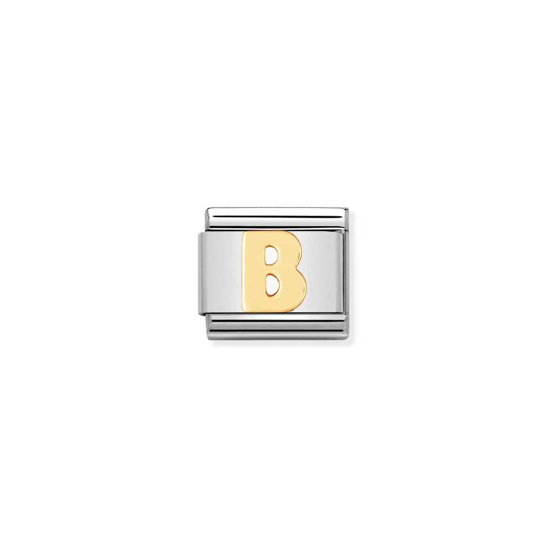 Nomination Classic Link 030101/02 Letter B in 18k Gold