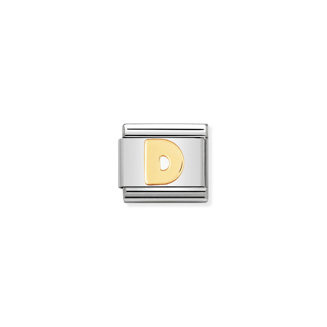 Nomination Classic Link 030101/04 Letter D in 18k Gold