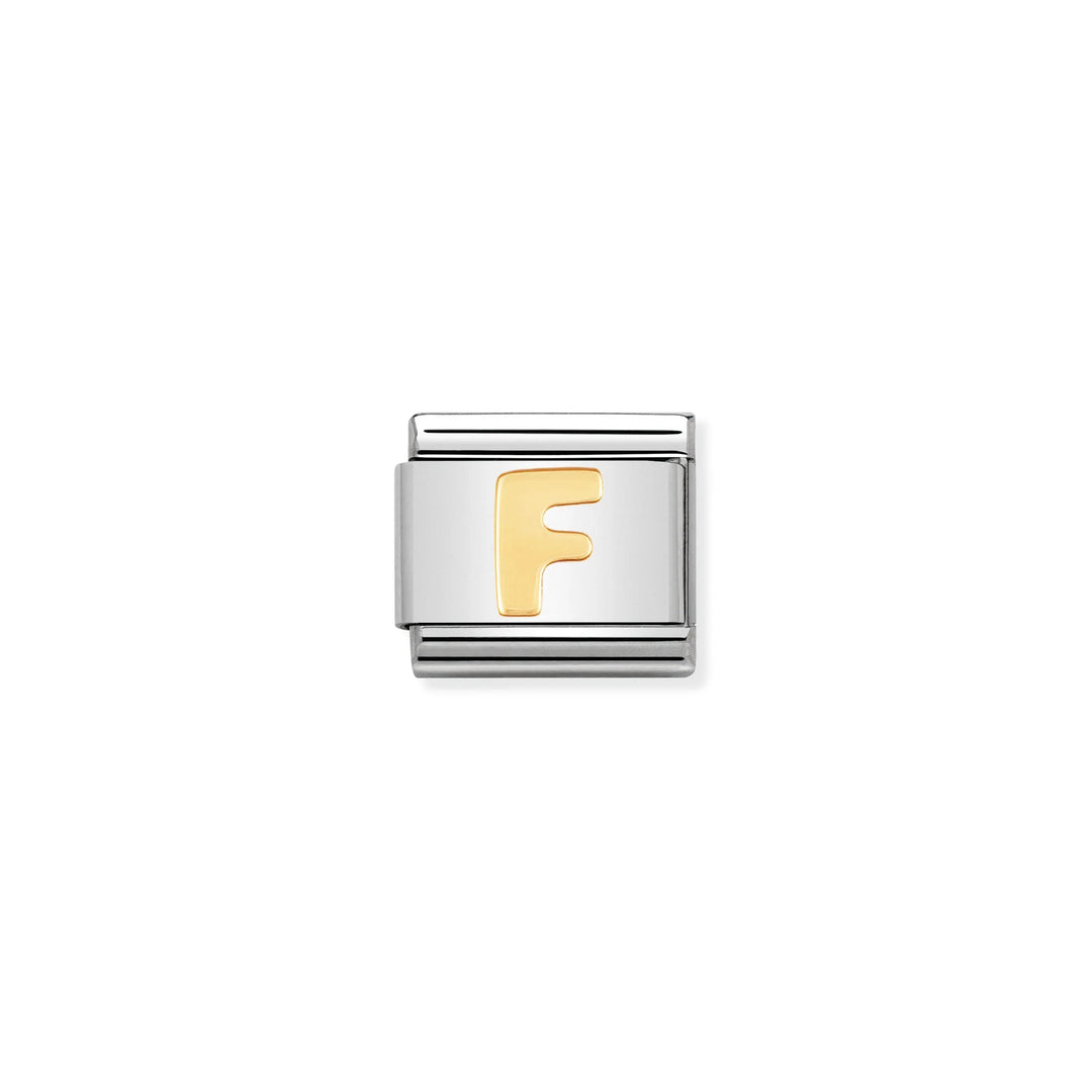 Nomination Classic Link 030101/06 Letter F in 18k Gold