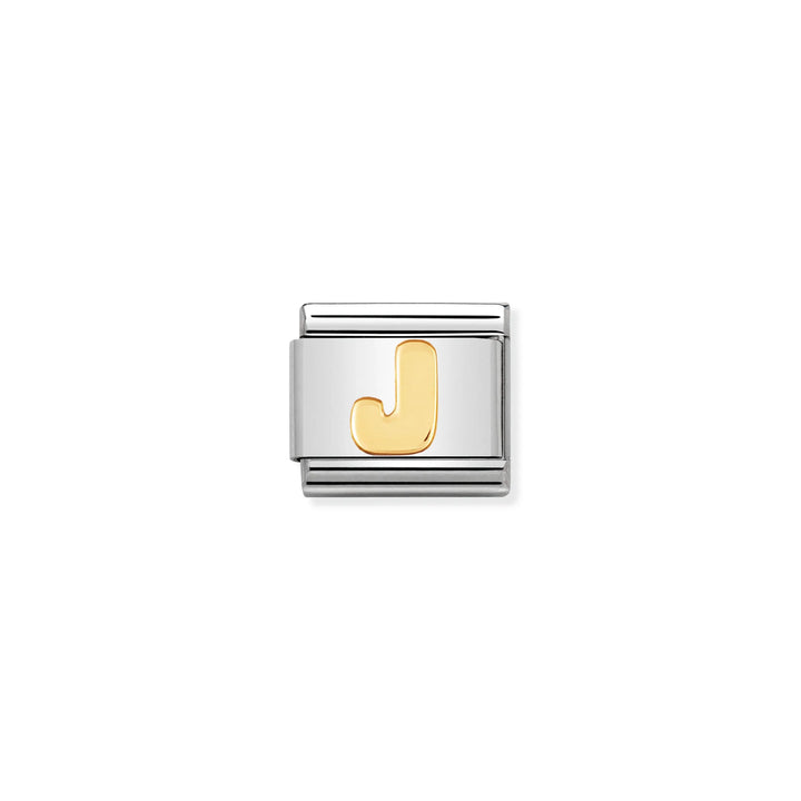 Nomination Classic Link 030101/10 Letter J in 18k Gold