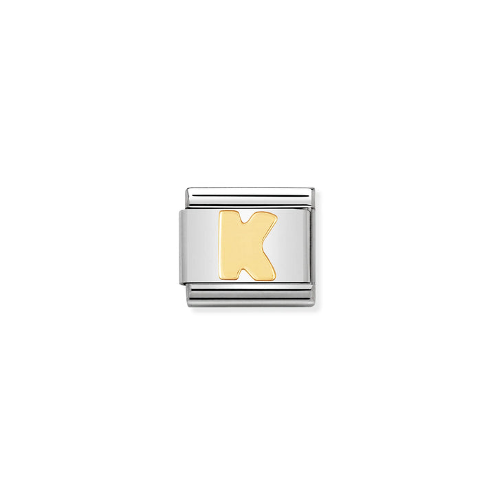 Nomination Classic Link 030101/11 Letter K in 18k Gold