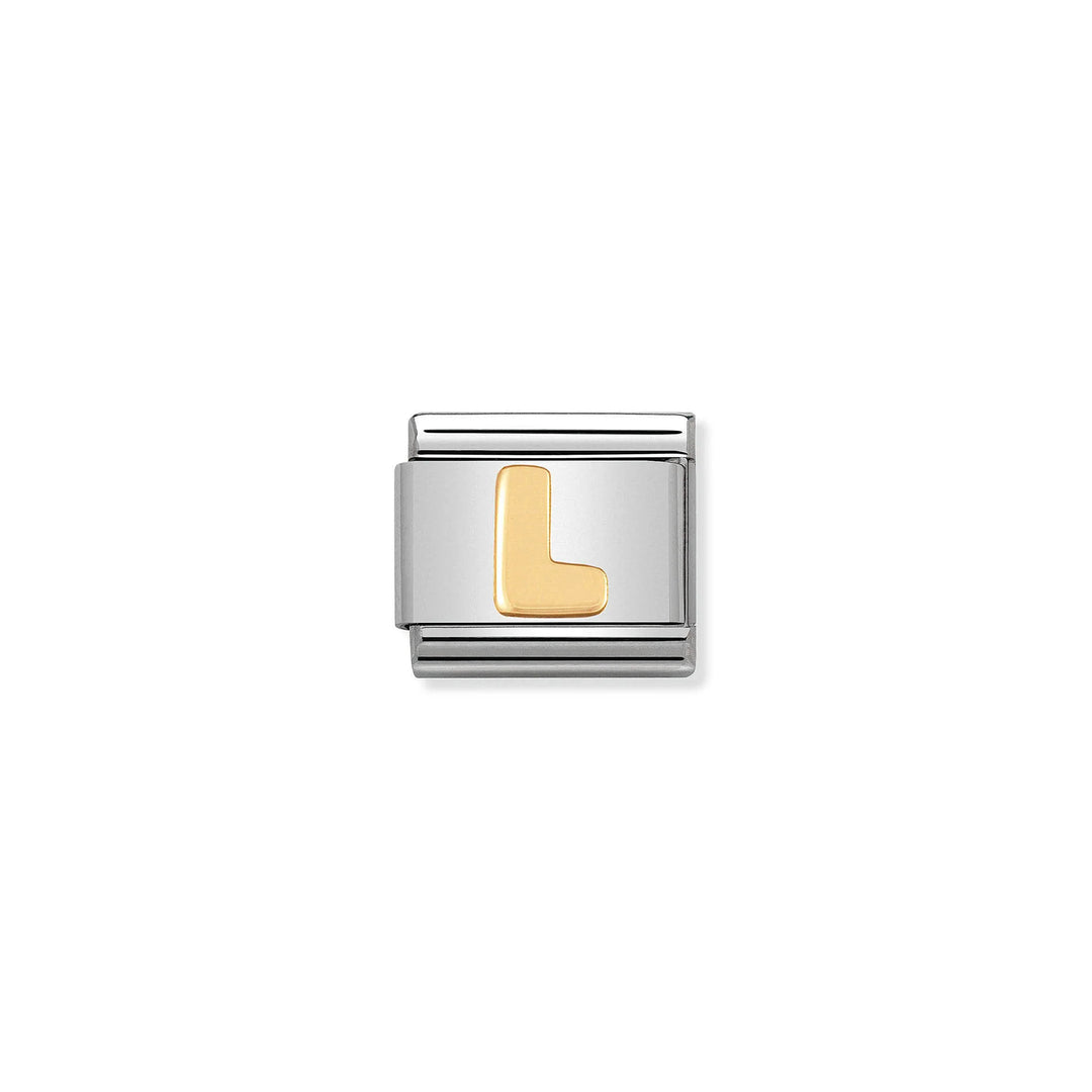 Nomination Classic Link 030101/12 Letter L in 18k Gold