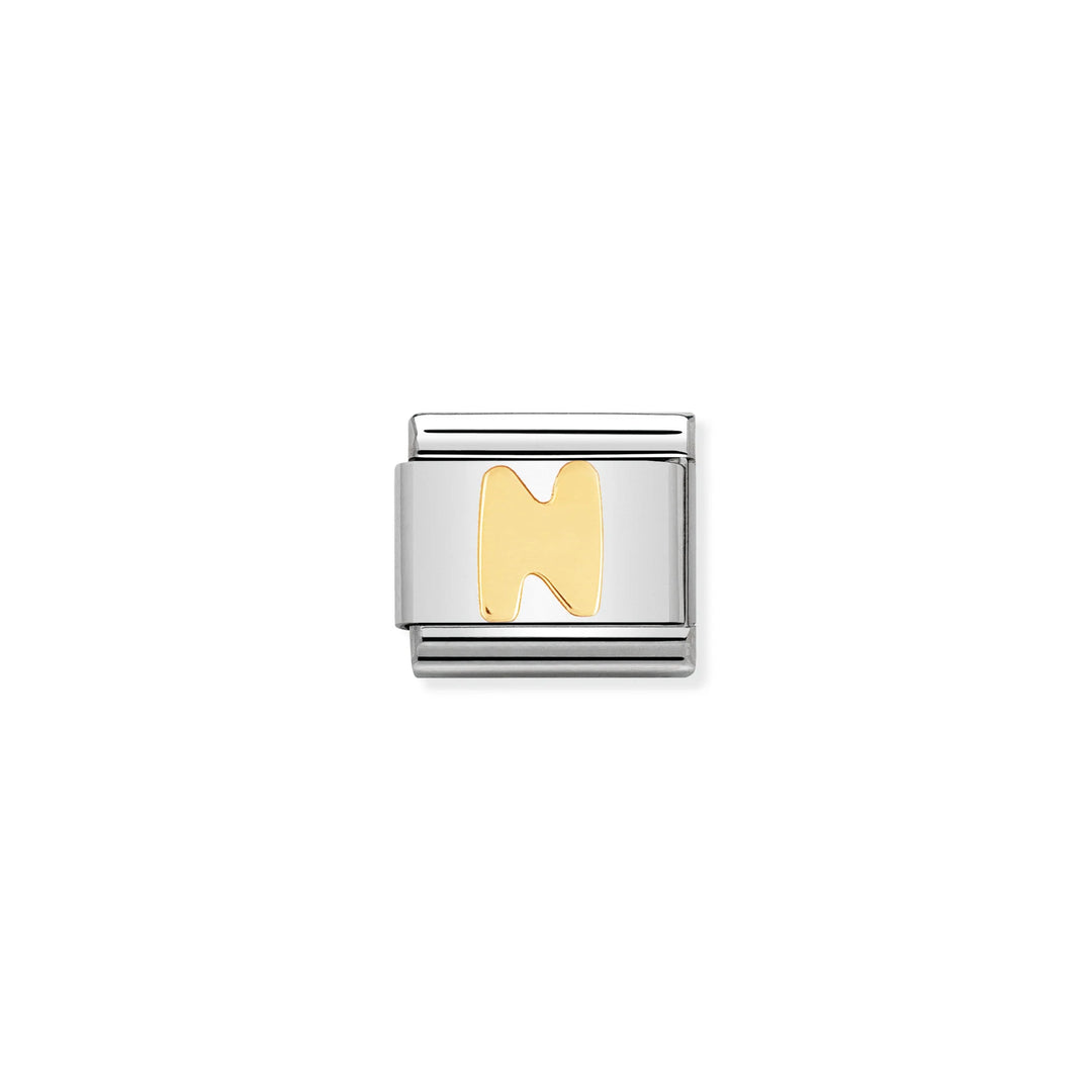 Nomination Classic Link 030101/14 Letter N in 18k Gold