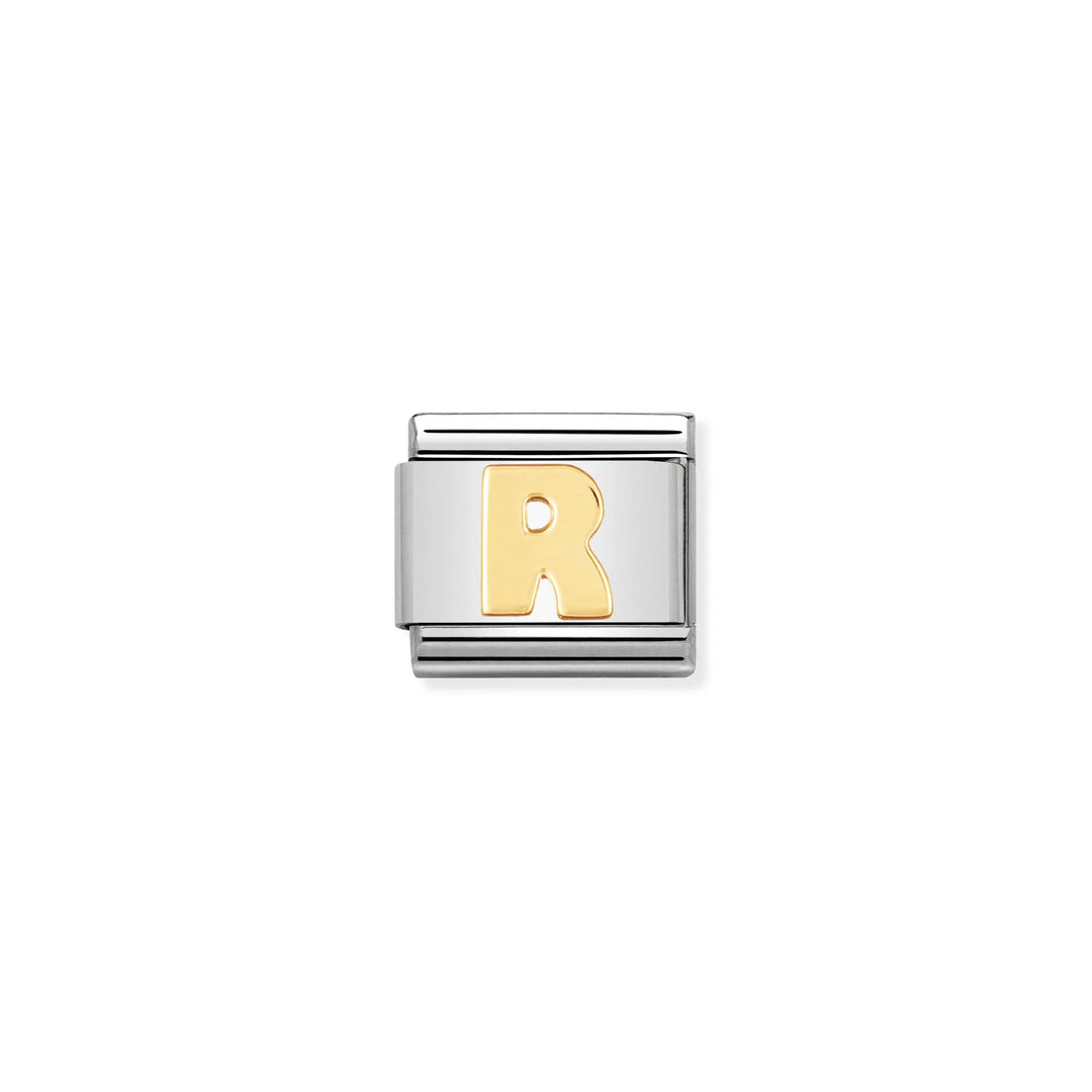 Nomination Classic Link 030101/18 Letter R in 18k Gold