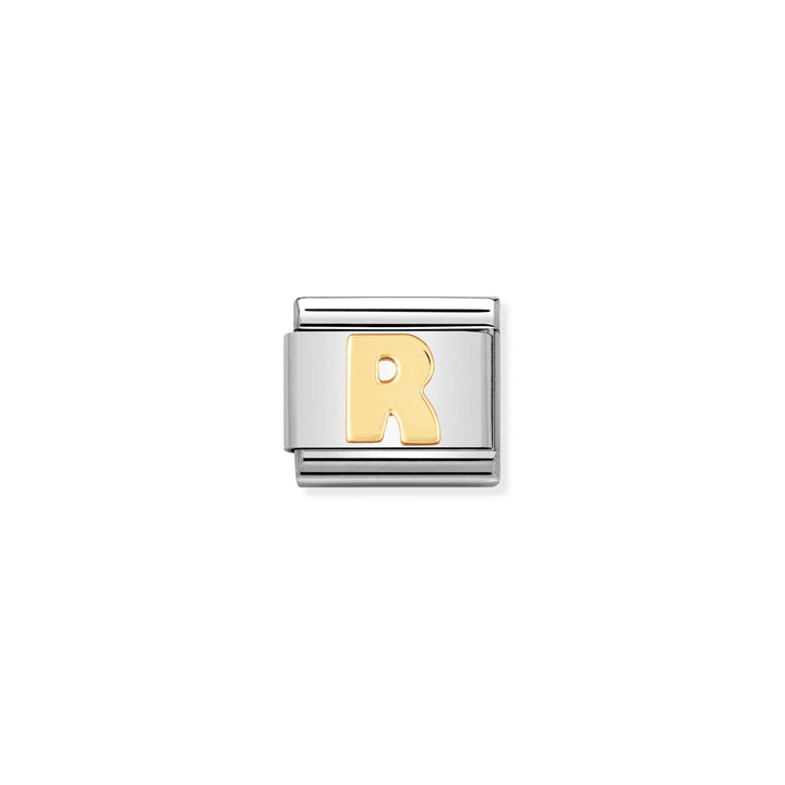Nomination Classic Link 030101/18 Letter R in 18k Gold
