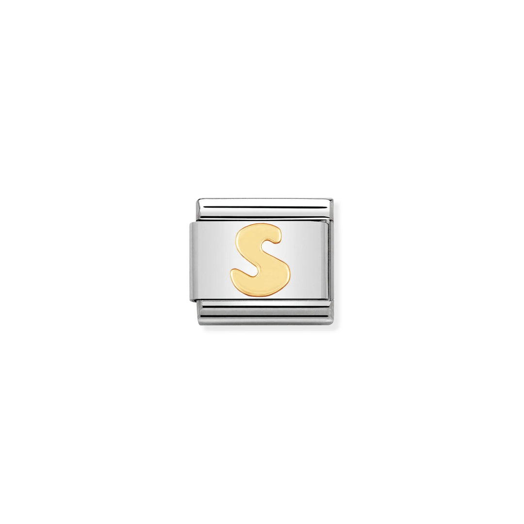 Nomination Classic Link 030101/19 Letter S in 18k Gold