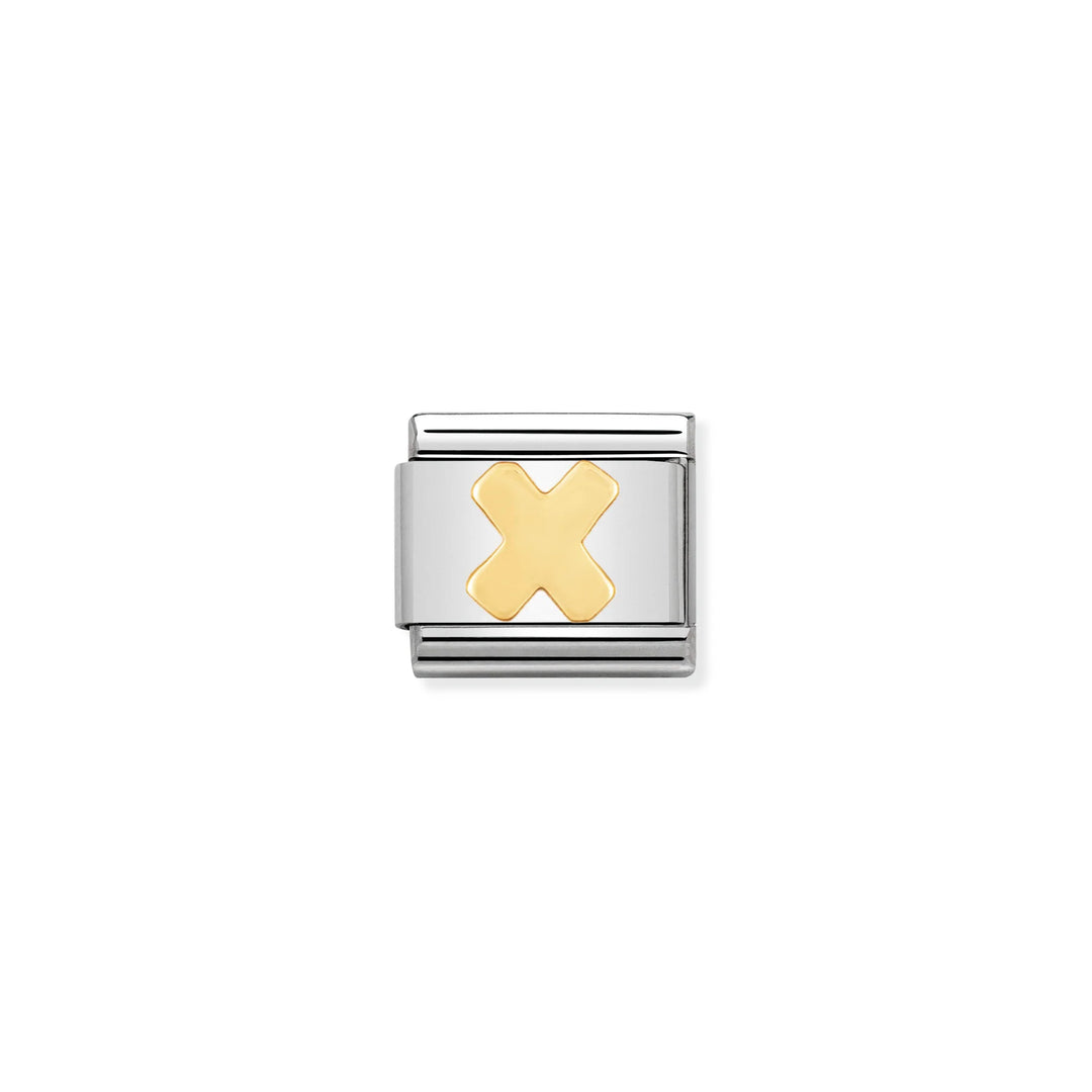 Nomination Classic Link 030101/24 Letter X in 18k Gold