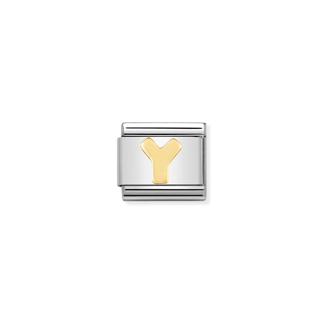 Nomination Classic Link 030101/25 Letter Y in 18k Gold