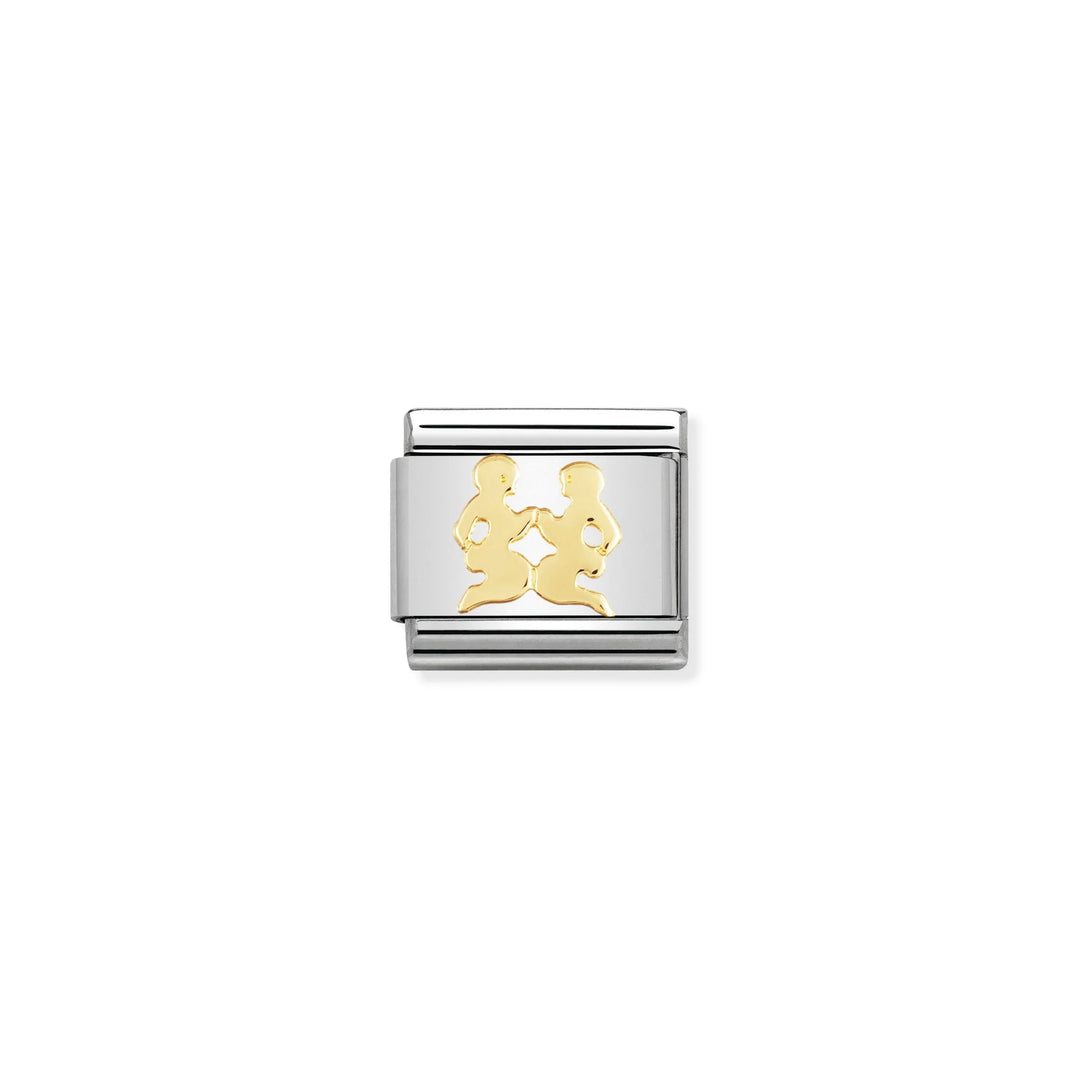 Nomination Classic Link 030104/03 Gemini in 18k Gold