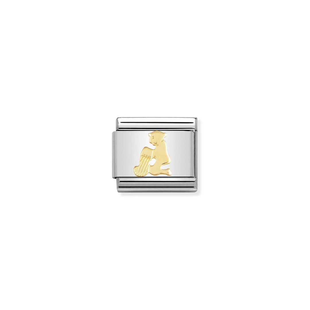 Nomination Classic Link 030104/11 Aquarius in 18k Gold