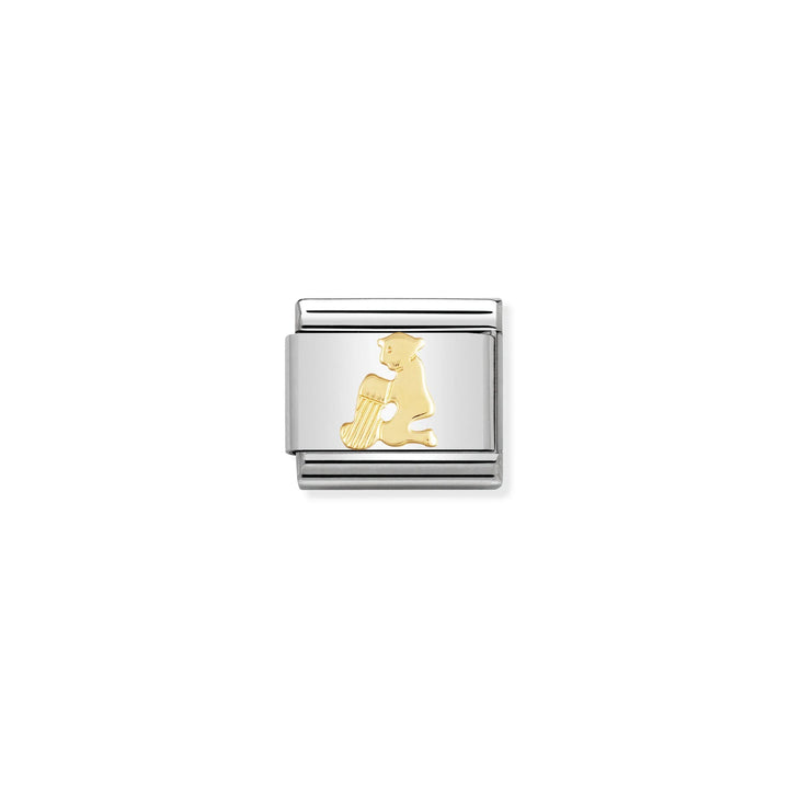 Nomination Classic Link 030104/11 Aquarius in 18k Gold