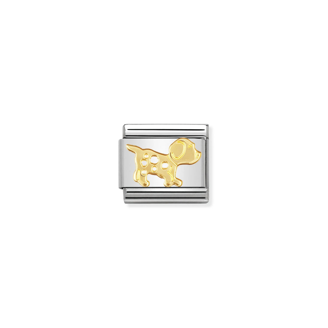 Nomination Classic Link 030112/23 Dog in 18k Gold