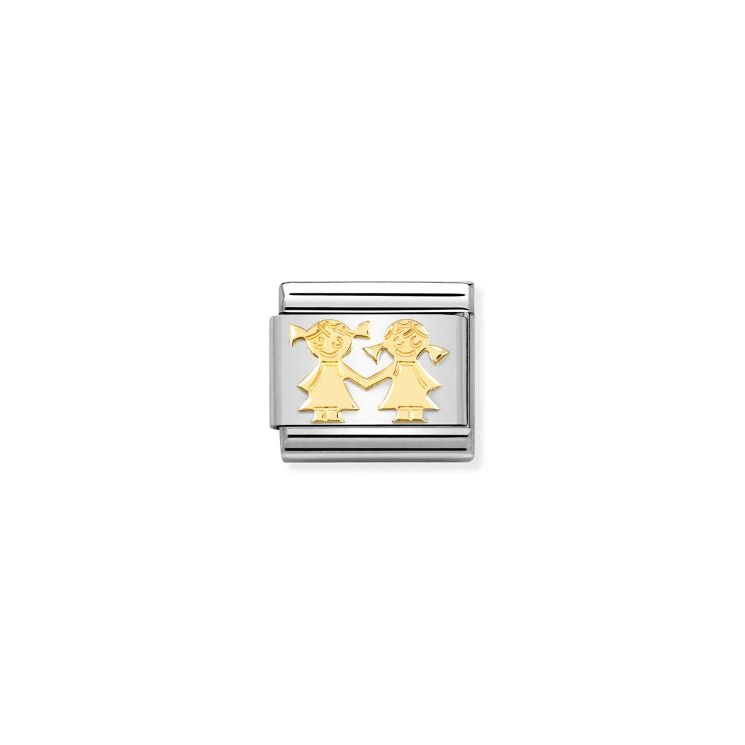 Nomination Classic Link 030162/67 Sisters in 18k Gold