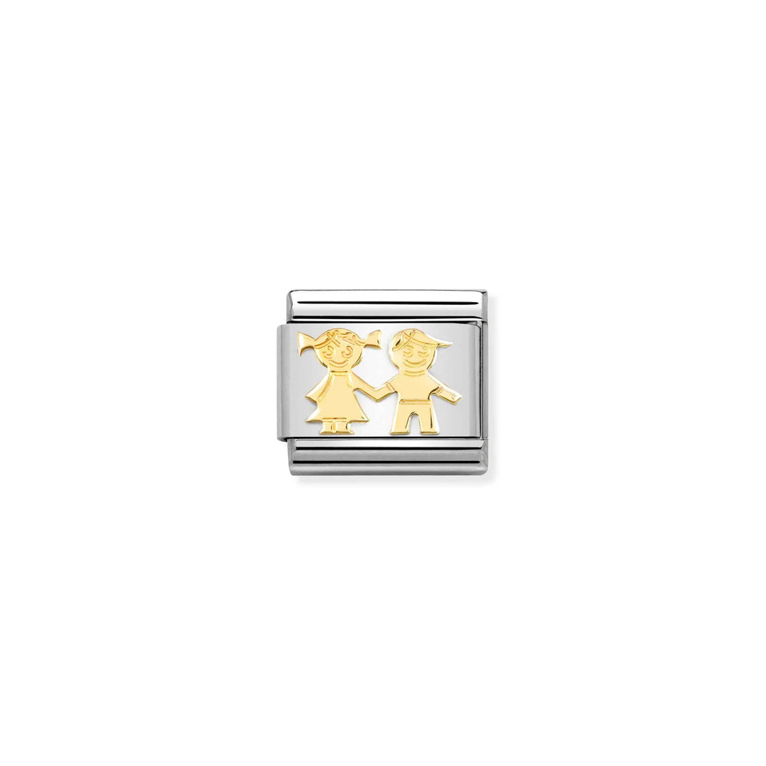 Nomination Classic Link 030162/69 Sister & Brother in 18k Gold
