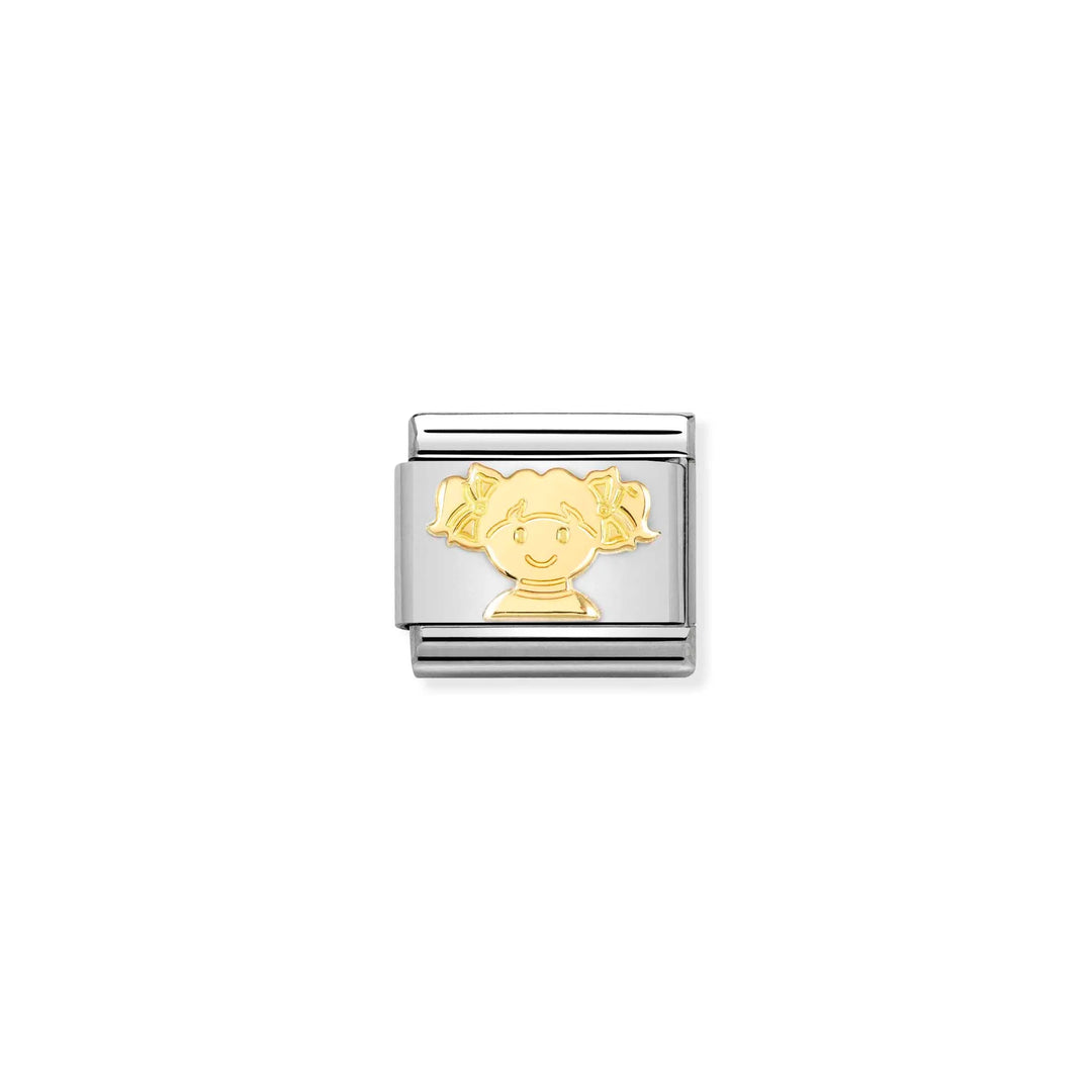 Nomination Classic Link 030162/73 Girl in 18k Gold