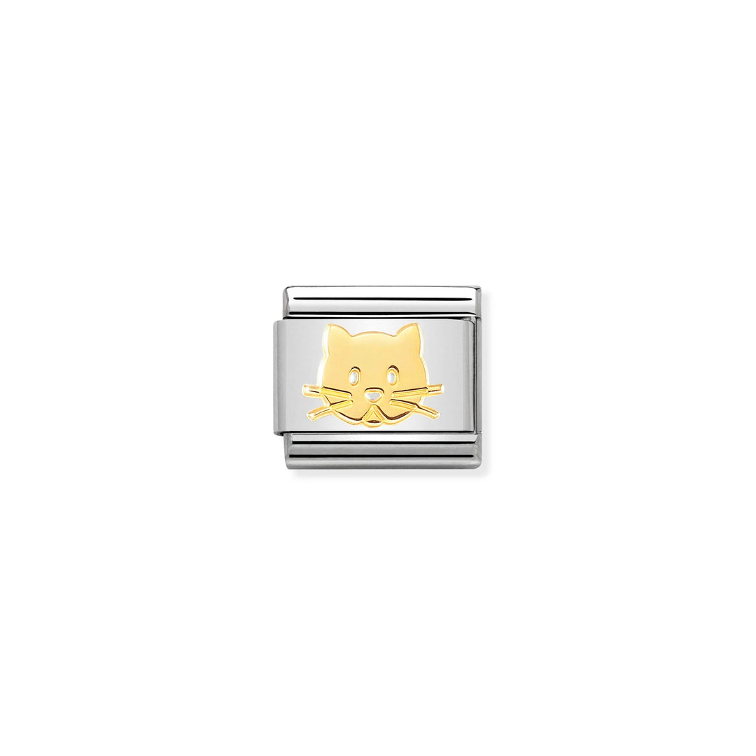 Nomination Classic Link 030162/53 Cat Face in 18k Gold