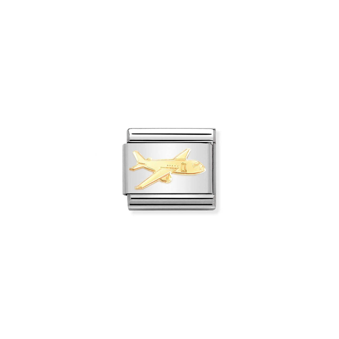 Nomination Classic Link 030162/75 Aeroplane in Gold