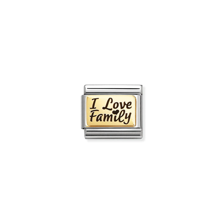 Nomination Classic Link 030166/69 18k Gold "I love family"