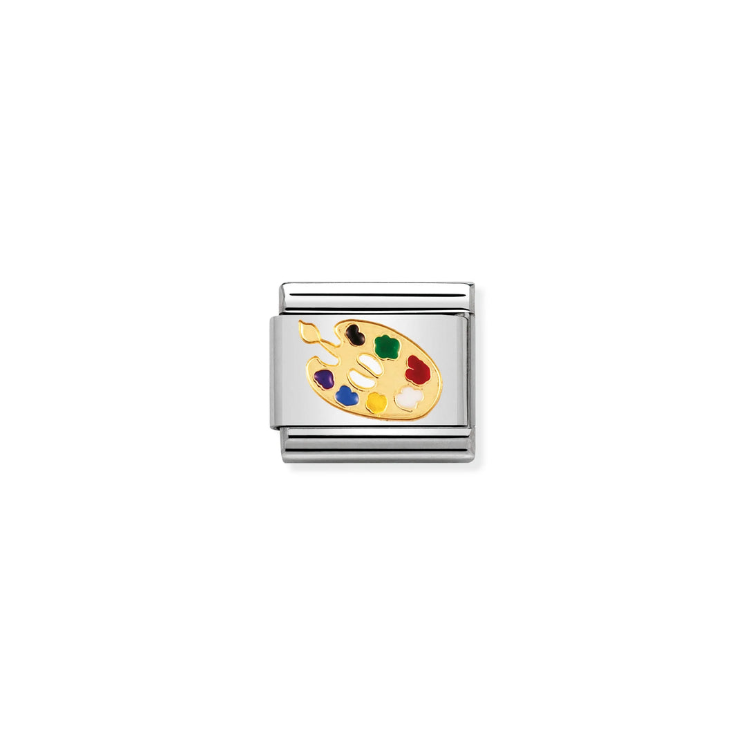 Nomination Classic Link 030208/04 Artist Palette in 18k Gold & Enamel