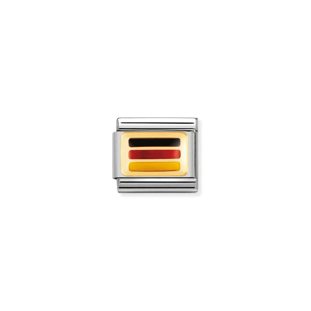 Nomination Classic Link 030234/14 Germany Flag Enamel & 18k Gold