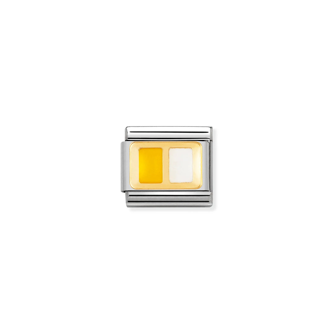 Nomination Classic Link 030234/41 Vatican Flag in 18k Gold & Enamel