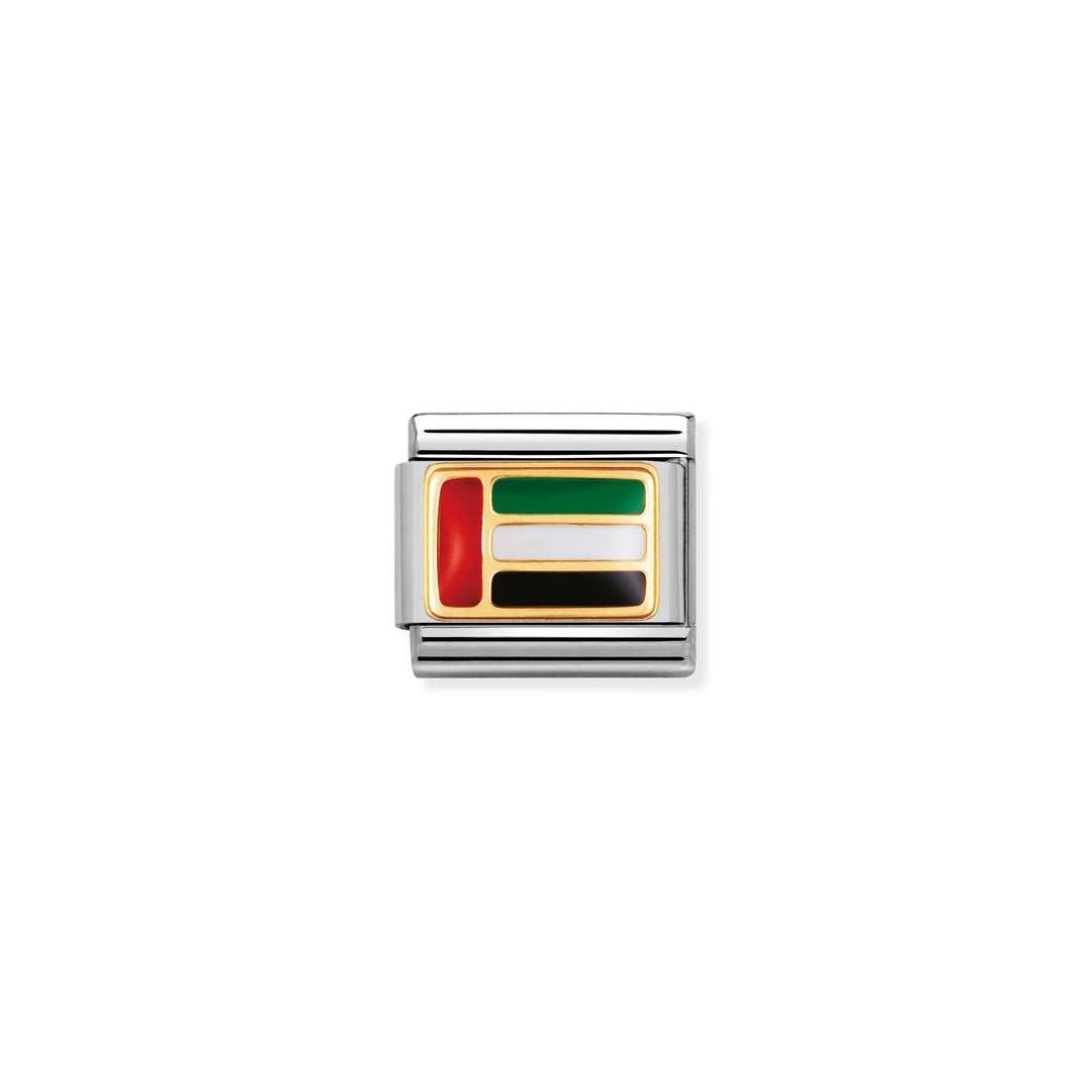 Nomination Classic Link 030236/15 UAE Flag Enamel & 18k Gold
