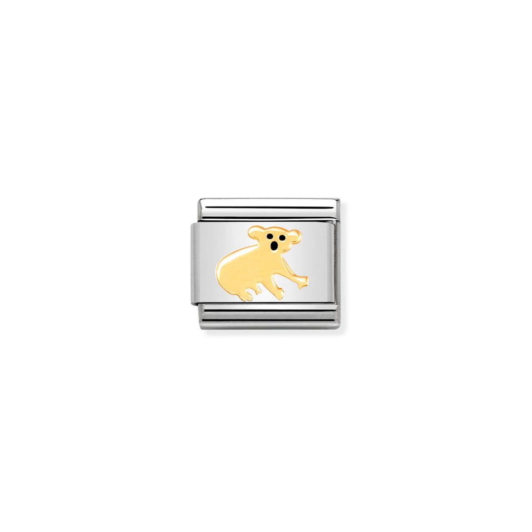Nomination Classic Link 030248/17 Koala in 18k Gold & Enamel