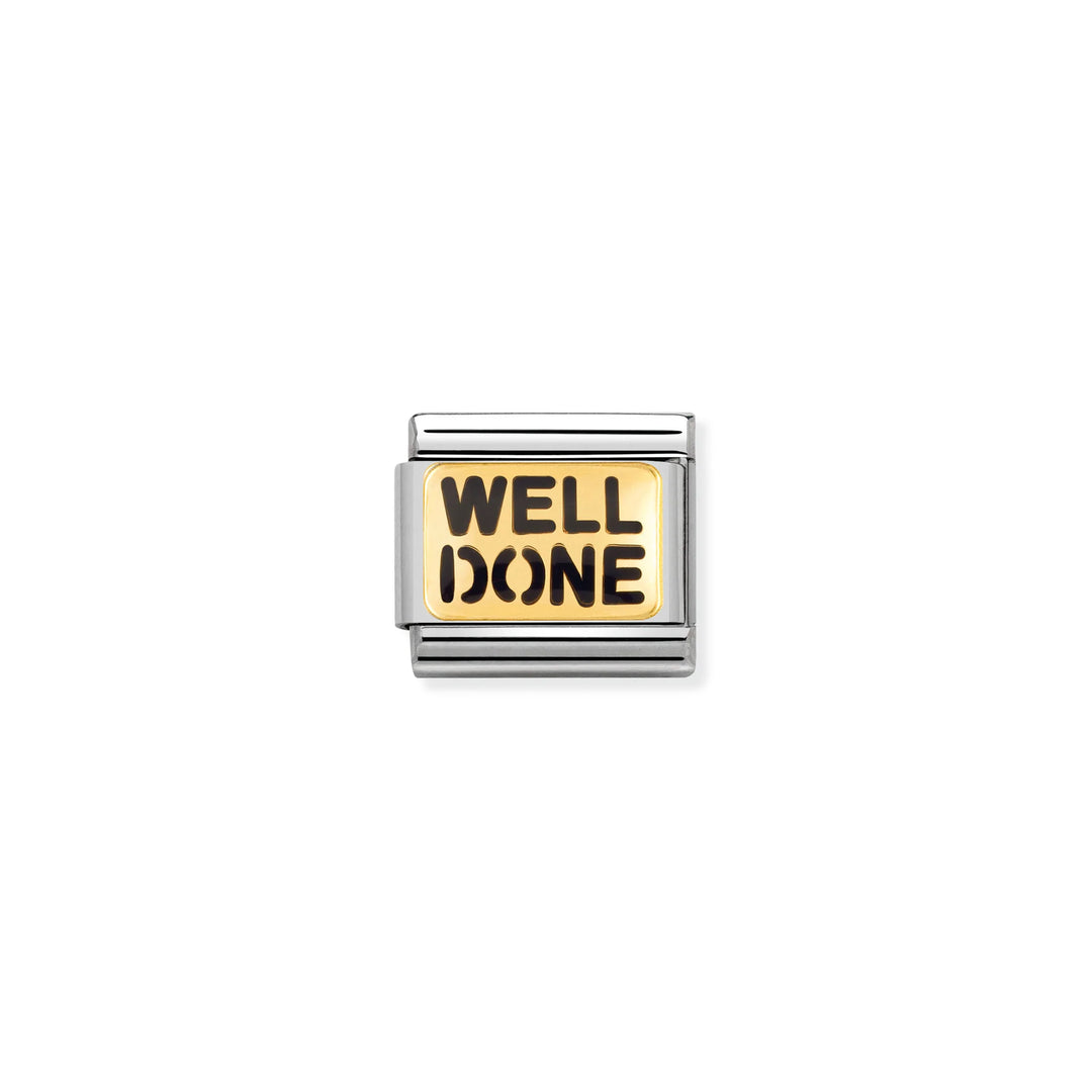 COMPOSABLE CLASSIC LINK 030261/36 WELL DONE 18k GOLD AND ENAMEL