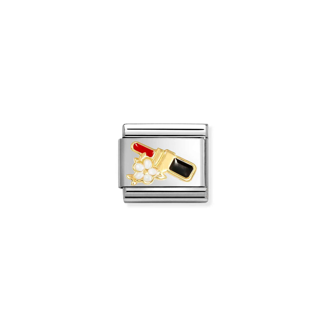 Nomination Classic Link 030272/96 Red Lipstick in 18k Gold & Enamel