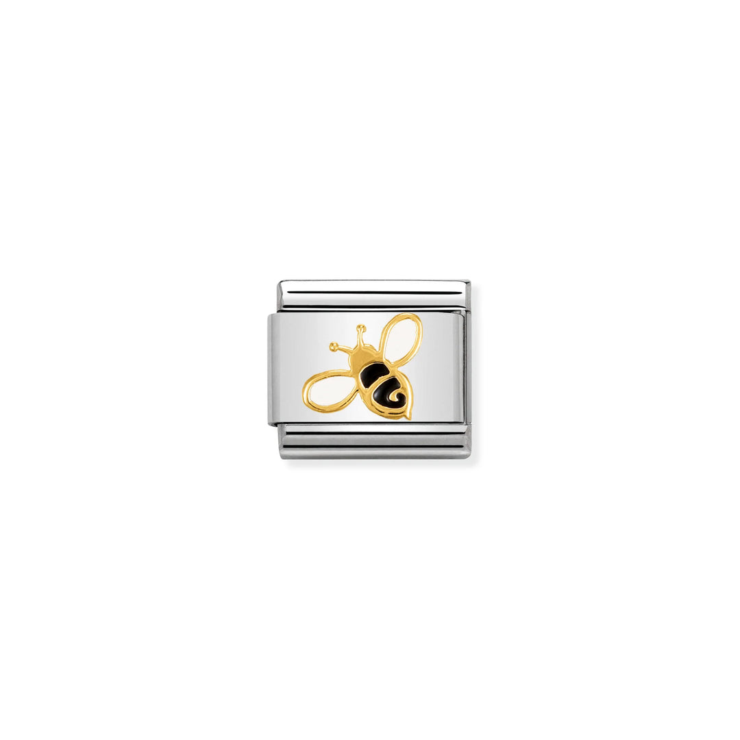 Nomination Classic Link 030278/01 Bee 18k Gold & Enamel
