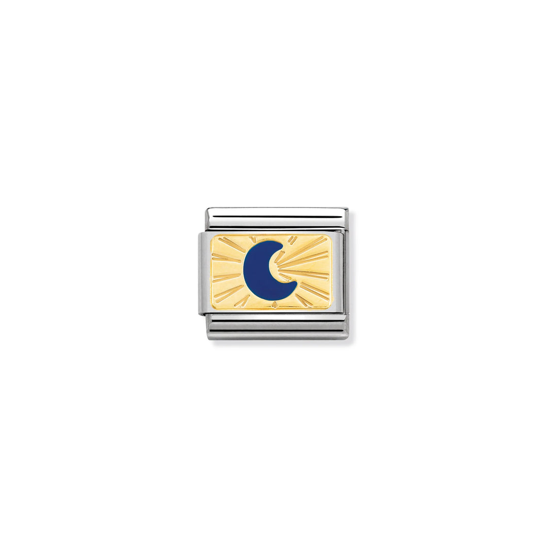 Nomination Classic Link 030284/43 Blue Moon 18k Gold & Enamel