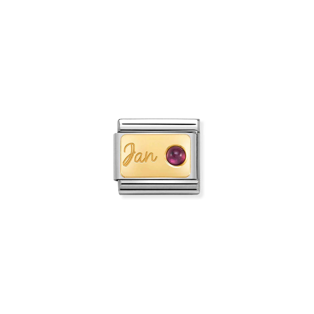 Nomination Classic Link 030519/01 January Garnet in 18k Gold