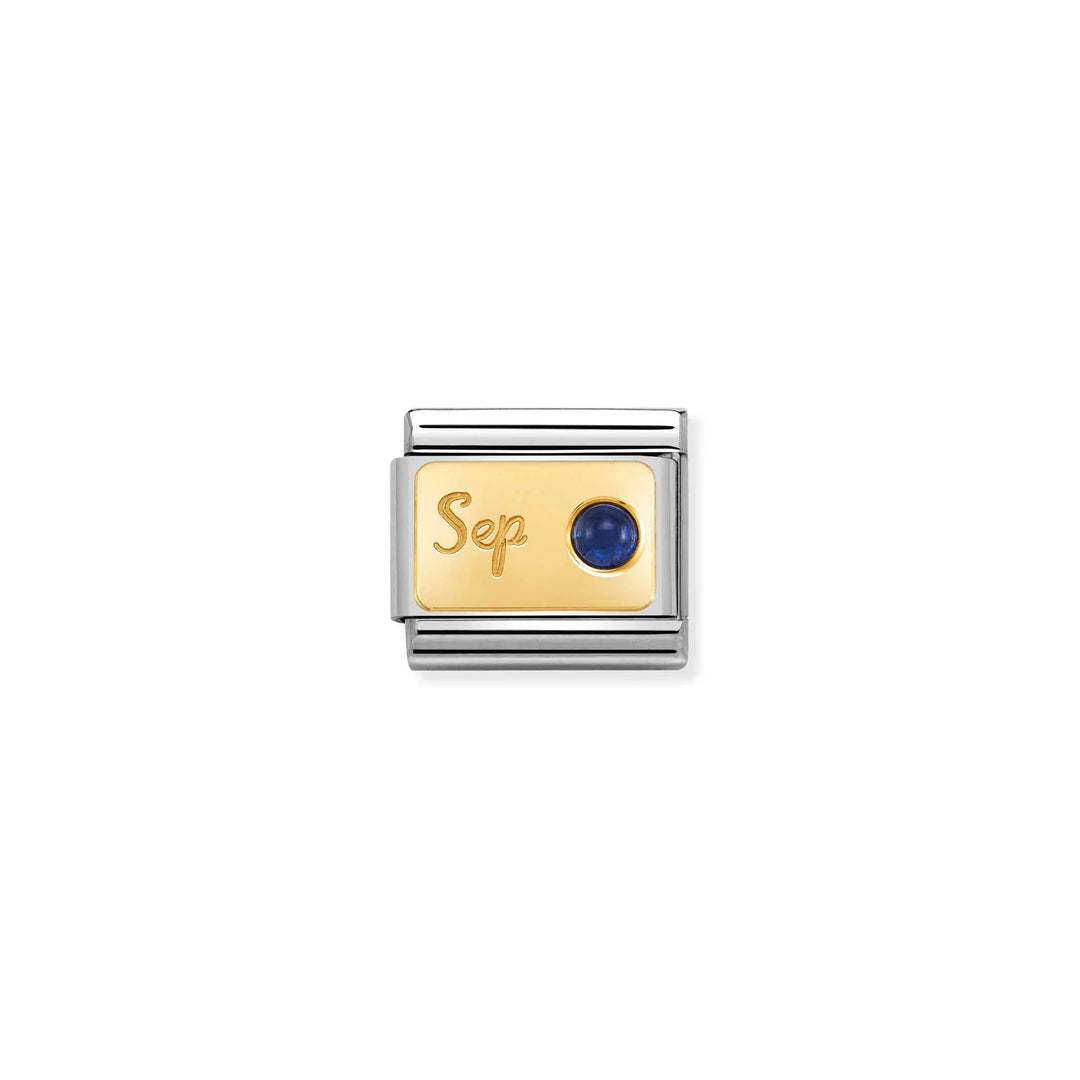 Nomination Classic Link 030519/09 September Sapphire in 18k Gold