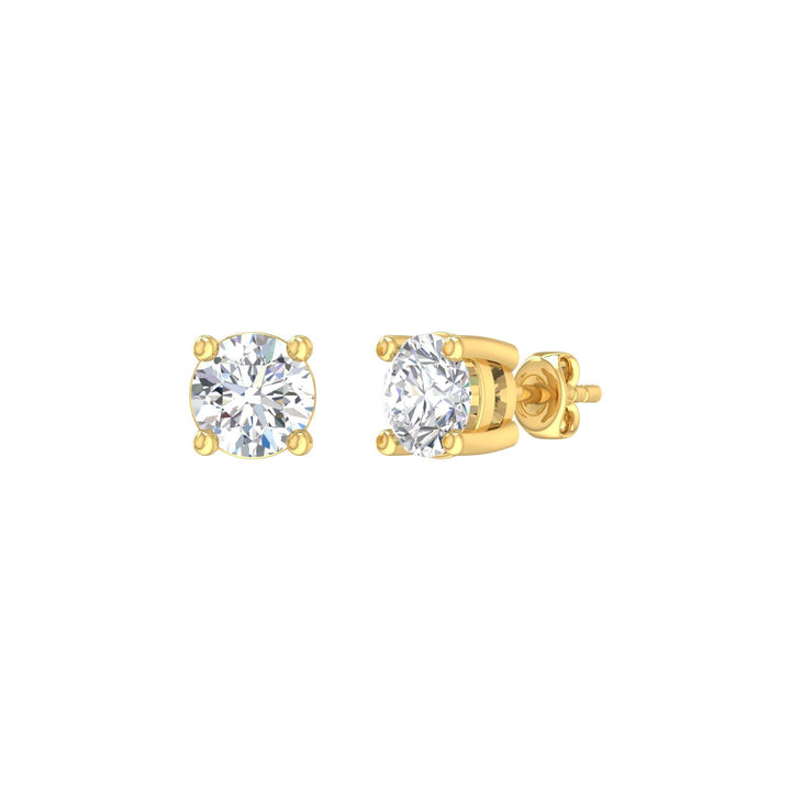 Louis Thompson Evere Earrings 9k Gold with 2.00ct Lab Diamond