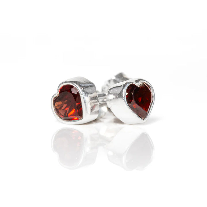 Nick Von K Sterling Silver with Garnet Crimson Crush Stud Earrings