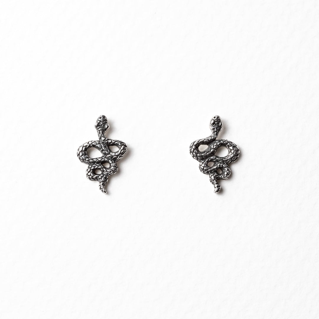 Nick Von K Sterling Silver Snake Studs