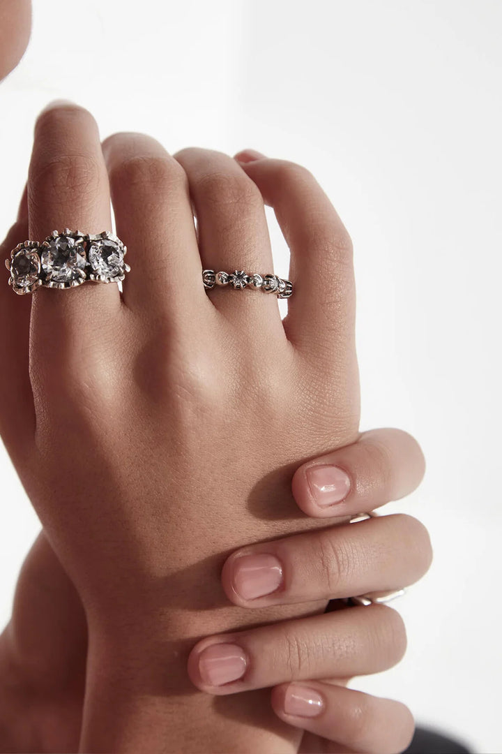 Stolen Silver Delicate Distortion Cocktail Ring