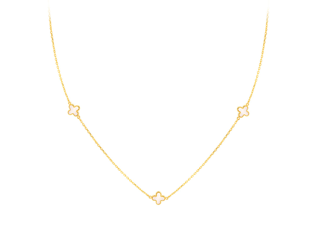 Louis Thompson 9k Gold Bella Trinity Necklace