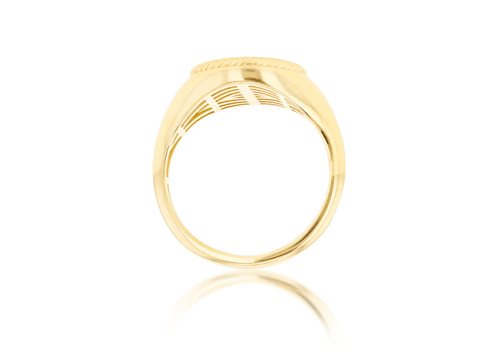 Louis Thompson 9k Gold Coco Signet Ring