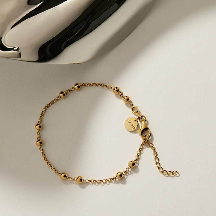 Najo Mattina Gold Single Bracelet (18.5cm+ext)