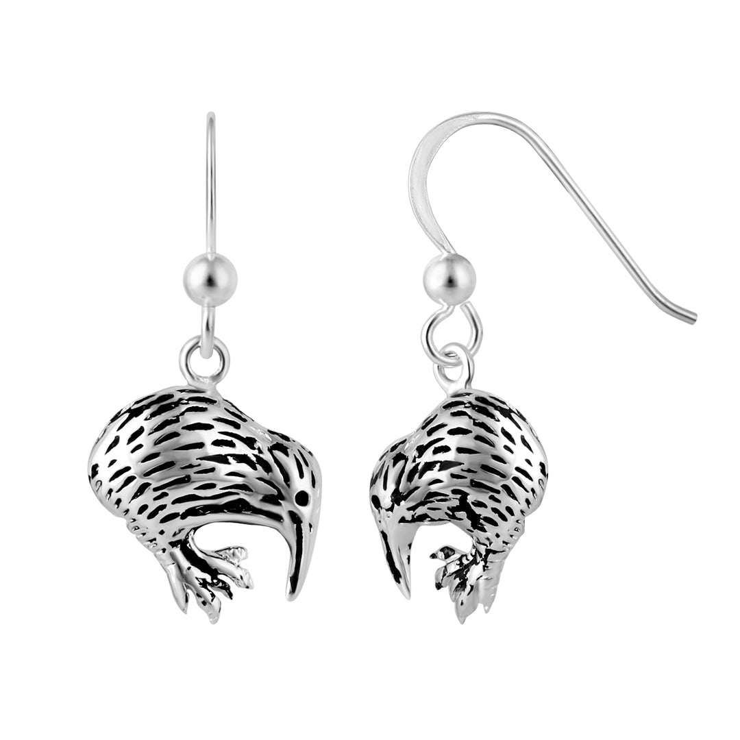 LT Sterling Silver Kiwi Earrings