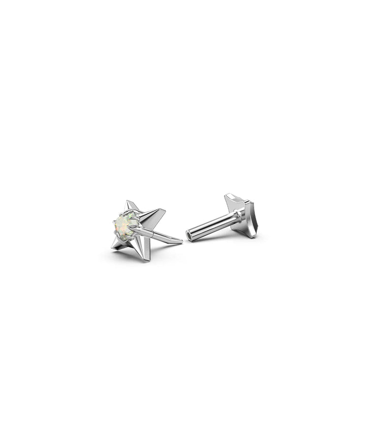 Stolen Gothic Star Flat Back Earring (Single)