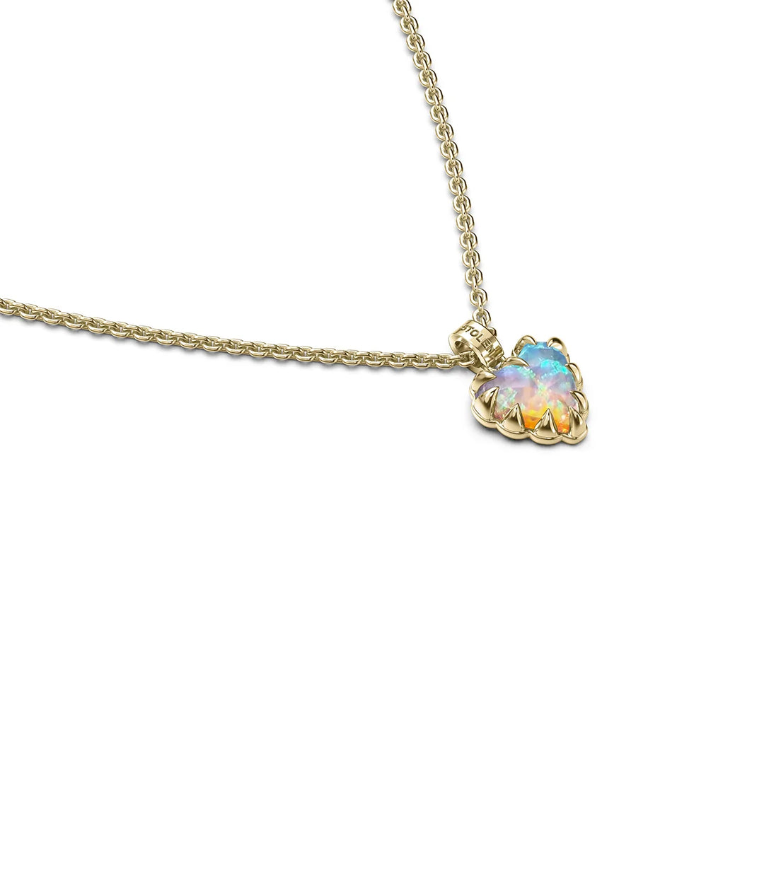 Stolen Gold Plated Love Claw Necklace - Opal